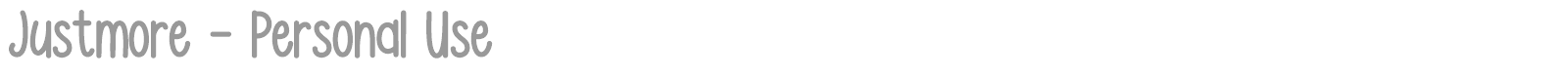 Justmore font preview